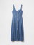 Kadın Mavi Ultrasoft Denim Maxi Elbise 2