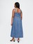 Kadın Mavi Ultrasoft Denim Maxi Elbise 3