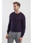 Mor Slim Fit Bisiklet Yaka Erkek Triko 3