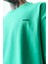 Erkek Respire Yazı Detaylı Oversize T-Shirt Yeşil 4