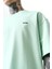 Erkek Respire Yazı Detaylı Oversize T-Shirt Su Yeşili 4
