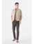 Bej Hakim Yaka Elyaflı Slim Fit Yelek 2