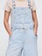 Kadın Açık Mavi Ultrasoft Denim Baggy Tulum 5