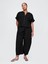 Kadın Siyah Crinkle Gauze Easy Barrel Pantolon 5