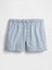 Kadın Açık Mavi Mid Rise Denim Boxer Şort 3