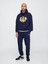 Erkek Lacivert Vintagesoft Oversize Gap Logo Kapüşonlu Sweatshirt 2