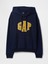 Erkek Lacivert Vintagesoft Oversize Gap Logo Kapüşonlu Sweatshirt 3
