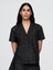 Kadın Siyah Eyelet Poplin Pijama Üstü 1
