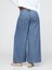 Kadın Mavi Mid Rise Ultrasoft Baggy Jean Pantolon 4