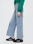 Kadın Mavi High Rise Wide-Leg Jean Pantolon 4