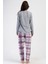 Kadın Büyük Beden Uzun Kol Pijama Takım , 404058 4