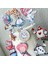 Alice Karakterleri Temalı Kız Çocuk Doğum Günü Kişiye Özel 3D Çubuklu Pasta Süsü Seti Cake Topper 2