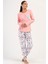 Pamuklu Kadın Interlok Uzun Kol Pijama Takım , 404135 1