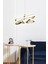 Vino Riserva Model Gold Kaplama Metal Salon Mutfak Oturma Yatak Odası Modern LED Sarkıt Avize 1