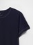 Kadın Lacivert %100 Organik Pamuk Vintage Soft Crop T-Shirt 3