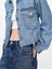 Kadın Mavi Ultrasoft Relaxed Crop Icon Denim Ceket 3