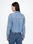Kadın Mavi Ultrasoft Relaxed Crop Icon Denim Ceket 4