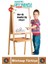 Kalem Silgi Tebeşir Çift Taraflı Manyetik Kara Tahta Tasarım Ayaklı Ahşap Yazı Tahtası 110 x 45 cm 3