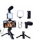 Akıllı Telefon Vlog Kiti Tripod Mini Mikrofonlu Telefon Tutucu 5