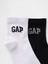 Kadın Siyah Gap Logo Quarter Crew 2'li Çorap Seti 2