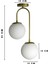 Otal - Eskitme - 2'li Modern Avize Beyaz Cam - Oturma Odası - Salon - Yatak Odası - Mutfak 3