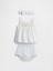 Bebek Mavi Işlemeli Tulum Outfit Set 1