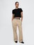 Kadın Siyah %100 Organik Pamuk Vintage Soft Crop T-Shirt 4