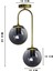 Otal - Eskitme - 2'li Modern Avize Füme Cam - Oturma Odası - Salon - Yatak Odası - Mutfak 3
