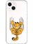 iPhone 15 Plus Uyumlu Şeffaf Kılıf Cartoon Garfield 4 Tasarımlı 1