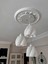 Luminaura 3'lü Beyaz Sarkıt Avize - 3 Başlıklı Avize Modern Bohem E27 Yatak Odası Salon Yemek Odası 2