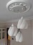 Luminaura 3'lü Beyaz Sarkıt Avize - 3 Başlıklı Avize Modern Bohem E27 Yatak Odası Salon Yemek Odası 4