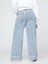 Kadın Mavi High Rise Wide Leg Jean Pantolon 4
