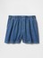 Kadın Mavi Mid Rise Ultrasoft Denim Boxer Şort 4
