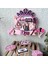 Blackpink Temalı Kız Çocuk Doğum Günü Isme Özel 3D Pasta Parti Süsü Seti Cake Topper (22 x 21 cm ) 4