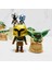 Star Wars The Mandalorian Baby Yoda Boba Fett Grogu Karakter Figür Oyuncak & 10LU Koleksiyon Seti 5