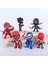 Marvel 6lı Anime Karakter Figür Oyuncak Seti Spiderman Black S.man Venom Carnage Deadpool Bir Arada 2