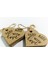 Kraft Kalp Şeklinde "hand Made With Love" Baskılı Kart (50 Adet) 4,5- 5 cm 5