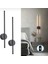 Modern Dekoratif Günışığı LED Duvar Aplik 70 cm Siyah (Pilli ) 2