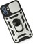 Apple iPhone 12 Mini Kılıf Pars Lens Yüzüklü Silikon - Gümüş Gnzrz 1