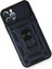 Apple iPhone 12 Pro Kılıf Pars Lens Yüzüklü Silikon - Lacivert Gnzrz 1