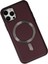 Apple iPhone 12 Pro Max Kılıf Coco Deri Magneticsafe Silikon - Bordo Gnzrz 1