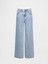 Kadın Açık Mavi Mid Rise Ultrasoft Boxer Baggy Jean Pantolon 2