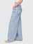Kadın Açık Mavi Mid Rise Ultrasoft Boxer Baggy Jean Pantolon 4