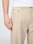 Erkek Bej Keten Karışımlı 90's Loose Herringbone Pantolon 3