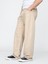Erkek Bej Keten Karışımlı 90's Loose Herringbone Pantolon 5