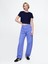 Kadın Mavi High Rise Barrel Jean Pantolon 1