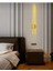 Modern Dekoratif Pilli Luxury Tasarım Sarı LED Duvar Aplik 70 cm 2