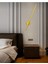 Modern Dekoratif Pilli Luxury Tasarım Sarı LED Duvar Aplik 70 cm 3