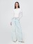 Kadın Mavi High Rise Stride Wide-Leg Jean Pantolon 1