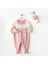 Andywawa AC25043 Puppy Gazelle Kadife Bebe Tulum Takım Pink 1